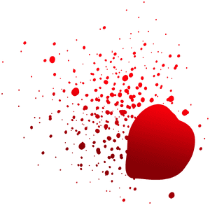 Red Blood Splatter Graphic PNG image with transparent background