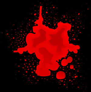 Red Blood Splatter Graphic PNG image with transparent background
