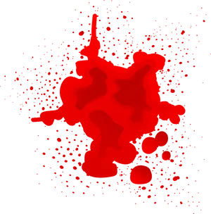 Red Blood Splatter Graphic PNG Image