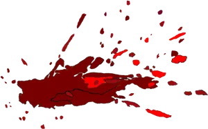 Red Blood Splatter Graphic PNG Image