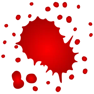 Red Blood Splatter Graphic PNG Image