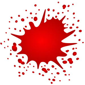 Red Blood Splatter Graphic PNG Image