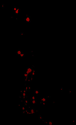 Red Blood Splatteron Black Background PNG image with transparent background
