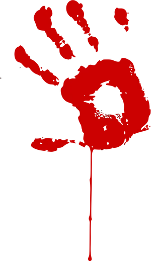 Red Bloody Handprint PNG Image