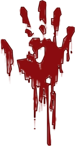 Red Bloody Handprint PNG Image