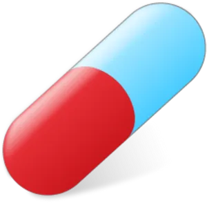 Red Blue Capsule Pill PNG Image