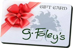 Red Bow Gift Card PNG Image