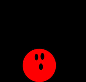 Red Bowling Ball Graphic PNG image with transparent background