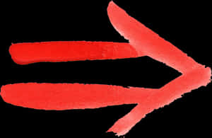 Red Brush Arrowon Black PNG image with transparent background