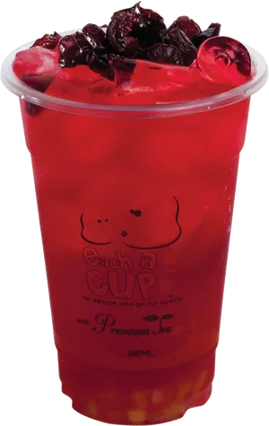 Red Bubble Teawith Toppings.jpg PNG Image