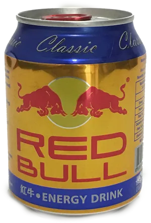 Red Bull Classic Energy Drink Can PNG Image