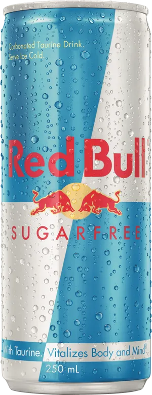 Red Bull Sugar Free Can Wet250ml.png PNG Image