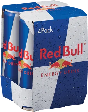 Red Bull4 Pack Energy Drink Product Image PNG Image