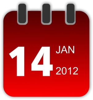 Red Calendar Icon January142012 PNG Image