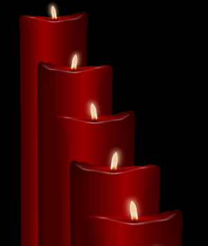 Red Candles Illuminatedin Darkness.jpg PNG image with transparent background