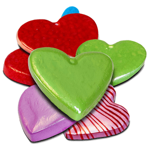 Red Candy Hearts PNG qoj78 PNG
