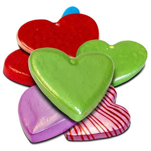 Red Candy Hearts Png Qoj78 PNG Image