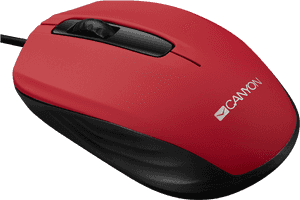 Red Canyon Wired Computer Mouse PNG image with transparent background
