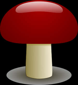 Red Cap Mushroom Graphic PNG image with transparent background