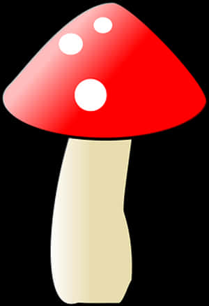 Red Capped Mushroom Clipart PNG image with transparent background