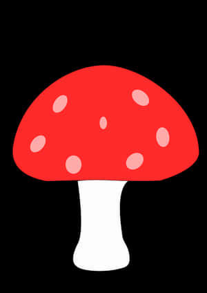 Red Capped Mushroom Illustration PNG with transparent background