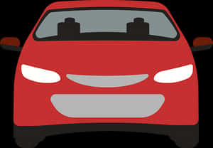 Red Car Front View Vector PNG image with transparent background