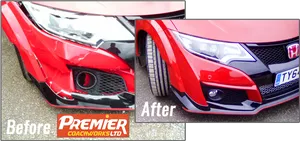 Red Car Repair Before After PNG Image