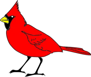 Red Cardinal Silhouette PNG Image