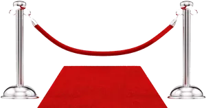 Red Carpet Entrance Setup PNG Image