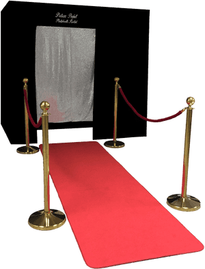 Our Big Black Photo Booth With The Red Carpet Runway - Red Carpet Photo Booth, HD Png Download PNG with transparent background
