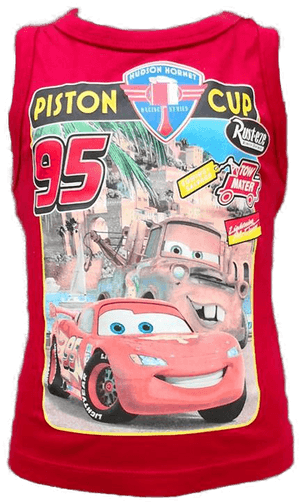 Red Cars Movie Graphic Tank Top PNG image with transparent background