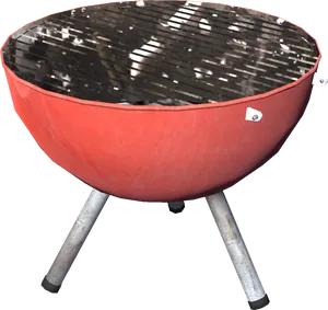 Red Charcoal Grill PNG Image