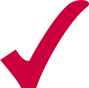 Red Check Mark Graphic PNG Image