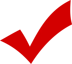 Red Checkmark Graphic PNG Image