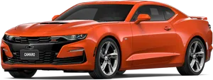 Red Chevrolet Camaro S S Side View PNG Image