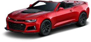 Red Chevrolet Camaro Z L1 Convertible PNG Image