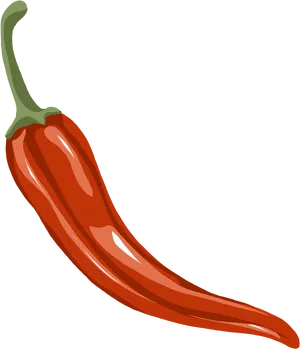 Red Chili Pepper Illustration PNG Image