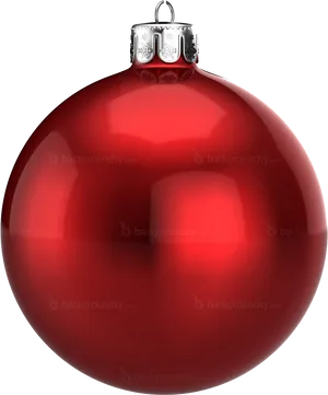 Red Christmas Ornament Ball PNG Image