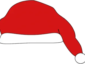 Red Christmas Santa Hat PNG Image