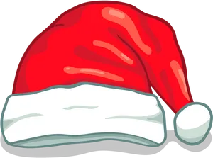 Red Christmas Santa Hat Illustration PNG Image