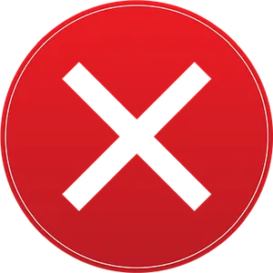 Red Circle Black X Sign PNG Image