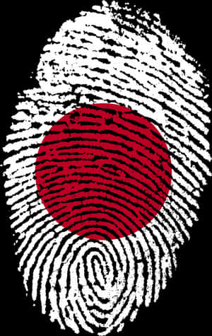Red Circle Fingerprint Art PNG image with transparent background
