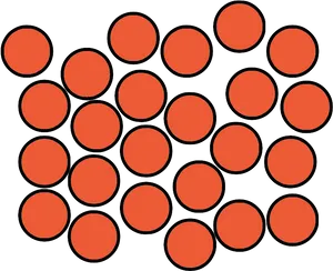 Red Circles Abstract Pattern PNG Image