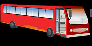 Red City Bus Illustration.jpg PNG image with transparent background