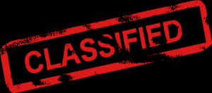 Red Classified Stamp PNG image with transparent background