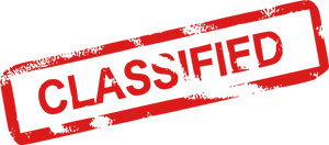 Red Classified Stamp PNG Image