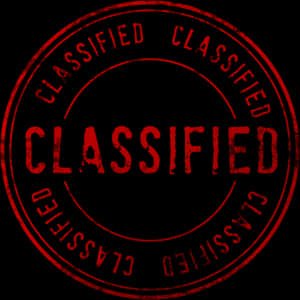 Red Classified Stamp PNG