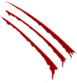 Red Claw Scratch Marks PNG Image
