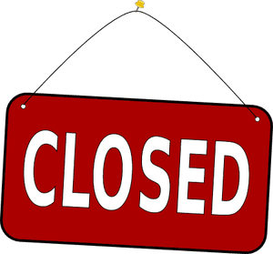 Red Closed Sign Hanging PNG