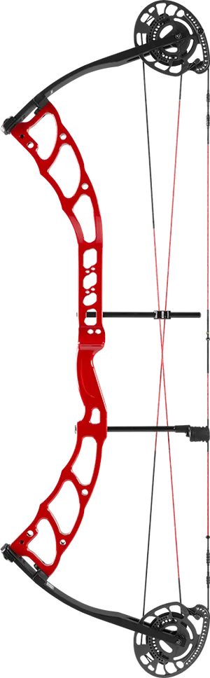 Red Compound Bow Side View PNG Image